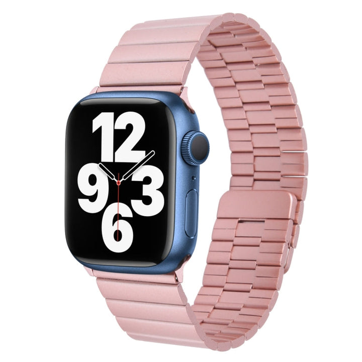 Lisslune | For Apple Watch SE 40mm Bamboo Stainless Steel Magnetic Bracelet (Pink)