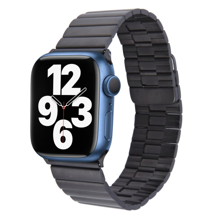 Lisslune | For Apple Watch SE 44mm Bamboo Stainless Steel Magnetic Watch Band (Black)