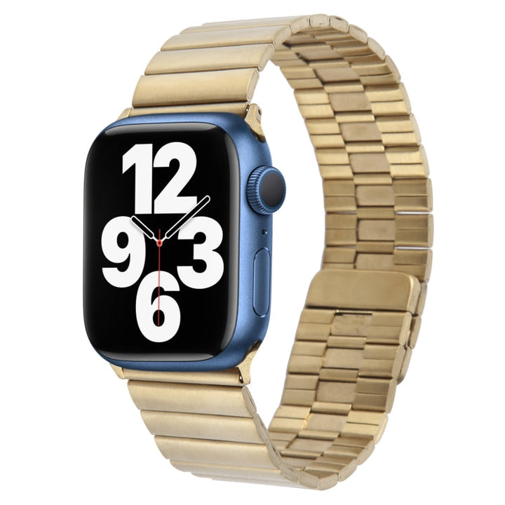 Lisslune | For Apple Watch SE 44mm Bamboo Stainless Steel Magnetic Watch Band (Gold)