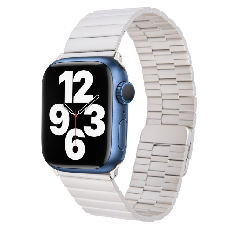Lisslune | For Apple Watch SE 44mm Bamboo Stainless Steel Magnetic Band (Starlight)
