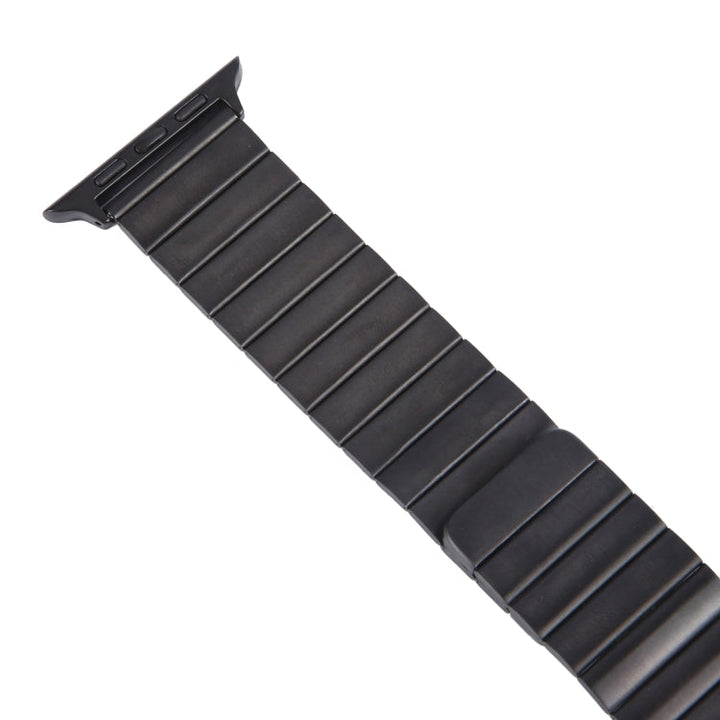 Lisslune | For Apple Watch Series 3 38mm Bamboo Stainless Steel Magnetic Band (Black)