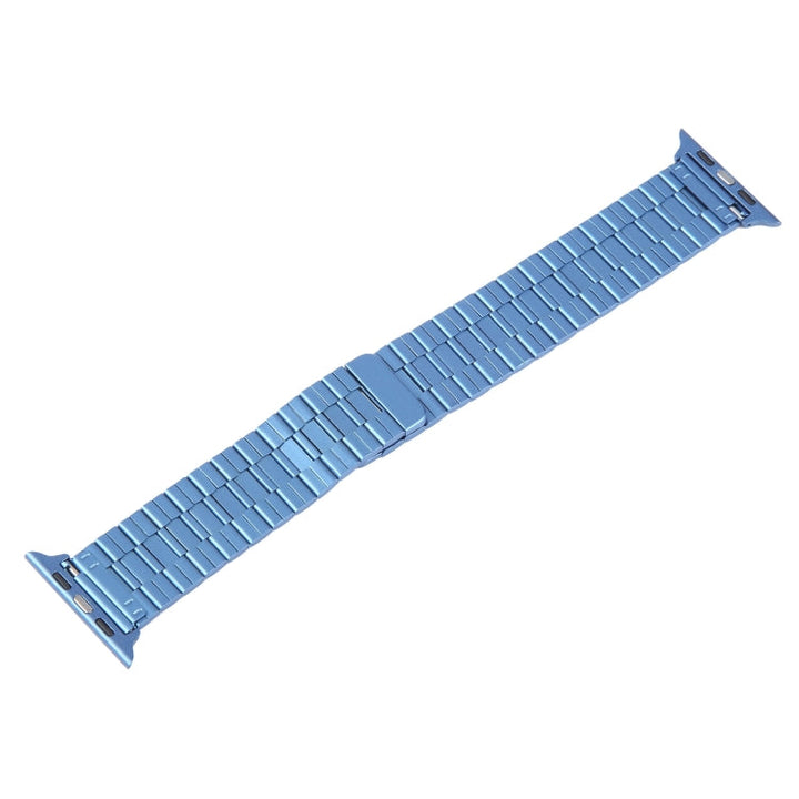 Lisslune | For Apple Watch Series 3 42mm Bamboo Stainless Steel Magnetic Wristwatch (Blue)