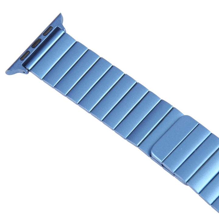 Lisslune | For Apple Watch Series 3 42mm Bamboo Stainless Steel Magnetic Wristwatch (Blue)