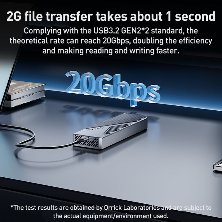 Lisslune | ORICO CNM2-G20 20Gbps M.2 NVMe SSD Case (Gray)
