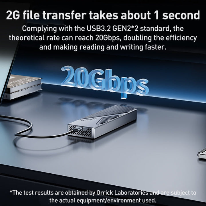 Lisslune | ORICO CNM2-G20 20Gbps M.2 NVMe SSD Case (Gray)