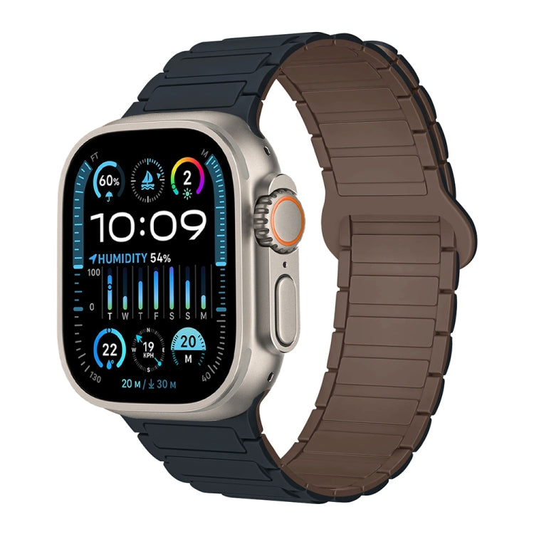 Lisslune | For Apple Watch Ultra 2 49mm I-shaped magnetic silicone strap (Midnight chocolate)