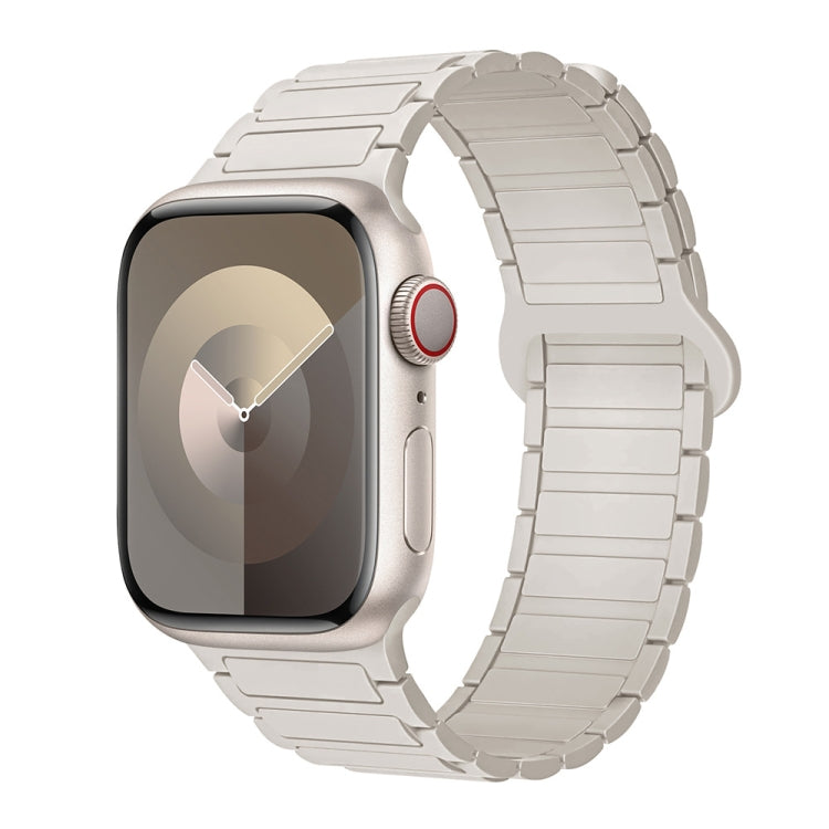 Lisslune | For Apple Watch Series 2 42mm I-shaped magnetic silicone watch band (Starlight)