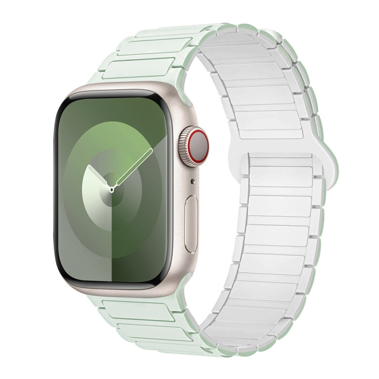 Lisslune | For Apple Watch Series 2 38 mm I-shaped magnetic silicone watch strap (Mint White)