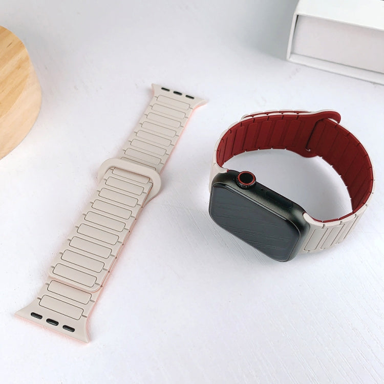 Lisslune | For Apple Watch Ultra 49mm I-shaped magnetic silicone watch strap (Black)