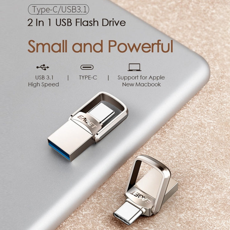 Lisslune | EAGET 64G USB 3.1 + Type-C / USB-C interface metal twister flash U-disk, with micro USB OTG adapter