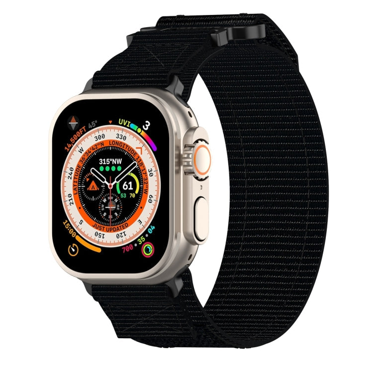 Lisslune | For Apple Watch Ultra 2 49mm Nylon Velcro Strap (Black)