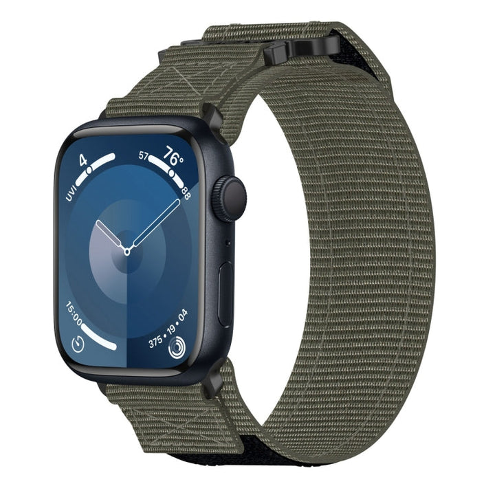 Lisslune | For Apple Watch Series 9 45mm Nylon Velcro Strap (Gray)
