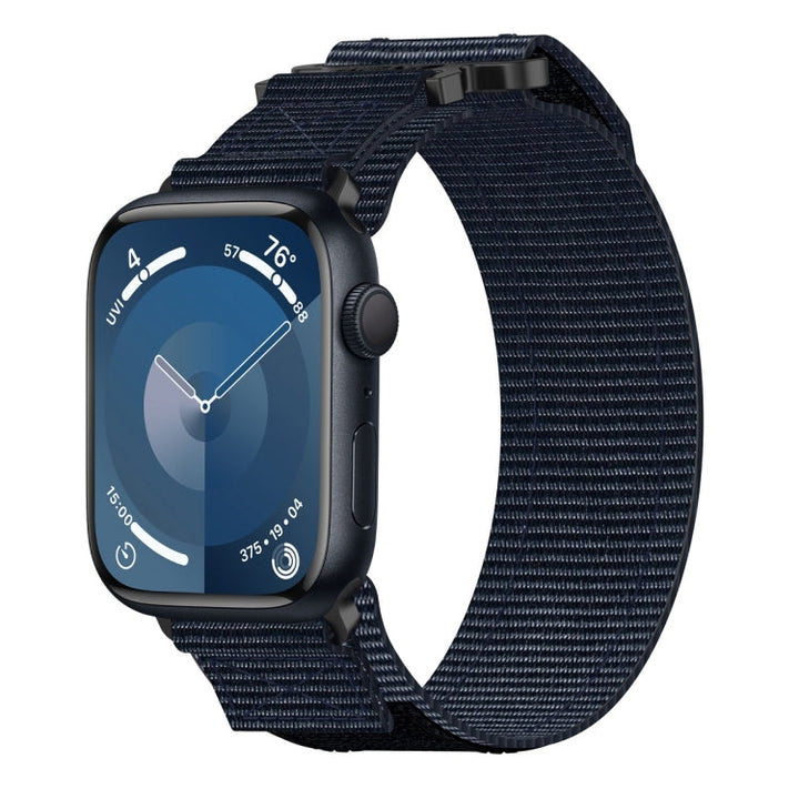 Lisslune | For Apple Watch Series 9 45mm Nylon Velcro Watch Band (Blue)