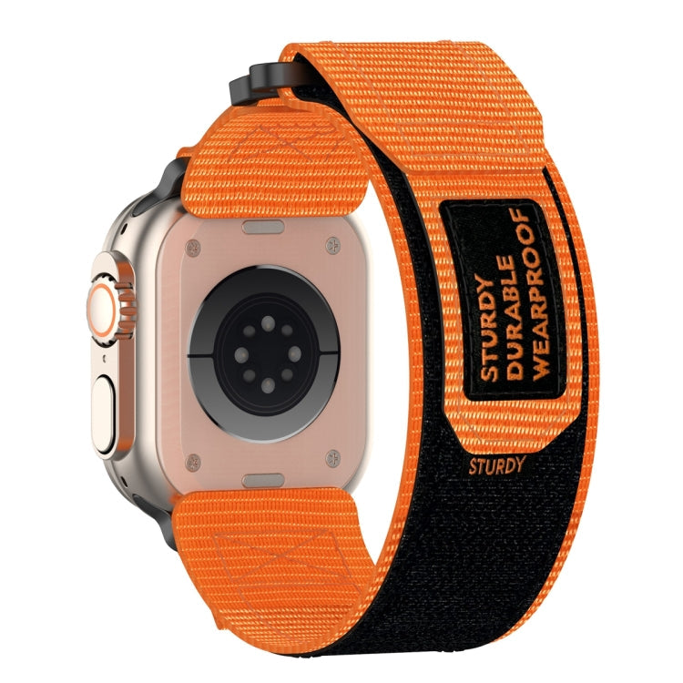 Lisslune | For Apple Watch Ultra 49mm Nylon Velcro Watch Strap (Orange)