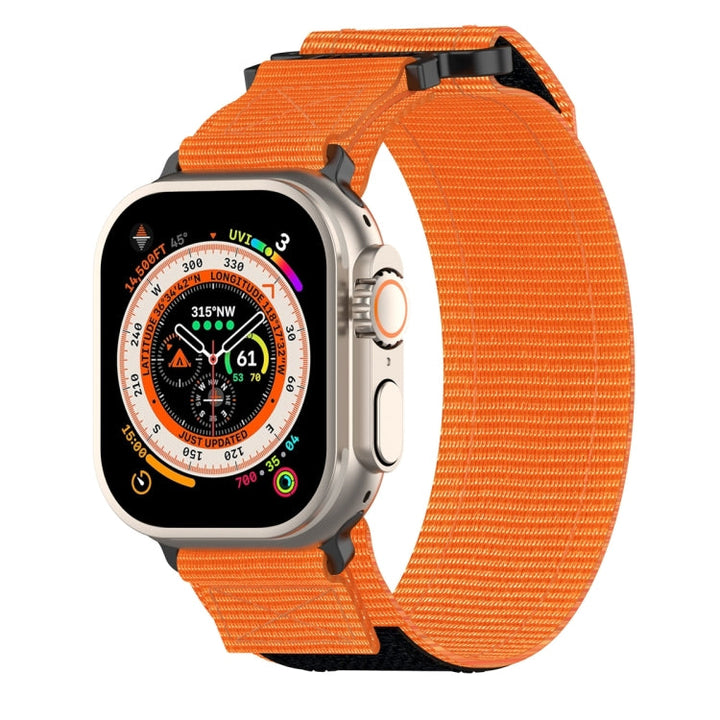 Lisslune | For Apple Watch Ultra 49mm Nylon Velcro Watch Strap (Orange)