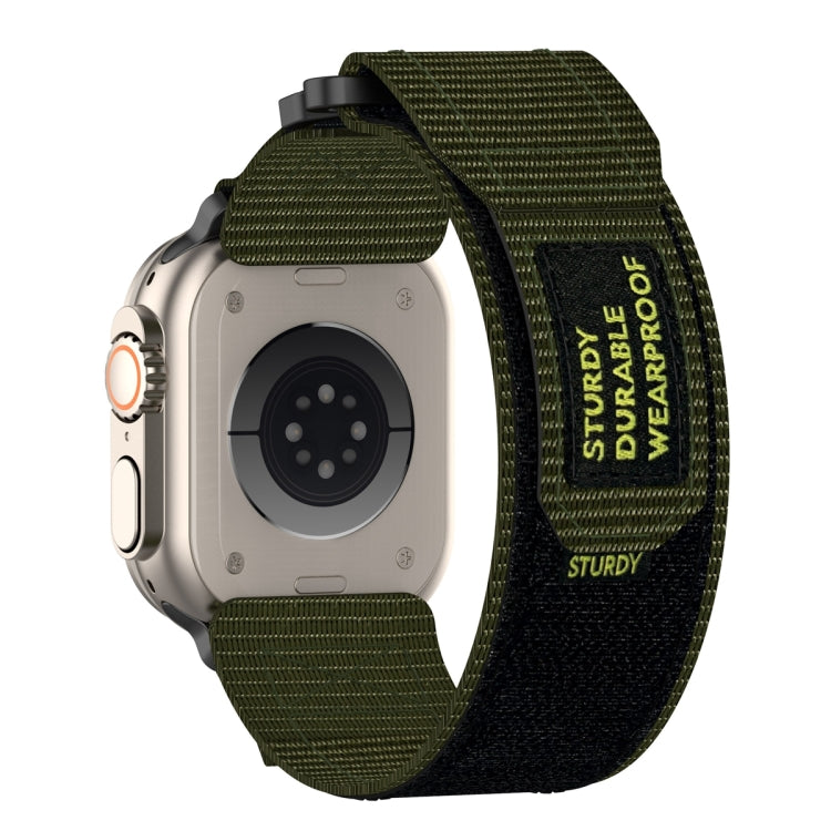 Lisslune | For Apple Watch Ultra 49mm Nylon Velcro Watch Band (Army Green)