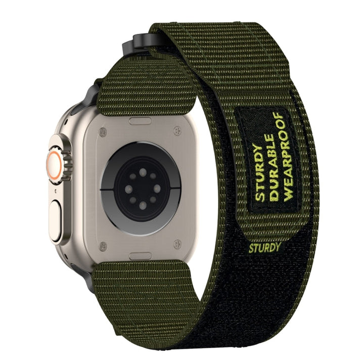 Lisslune | For Apple Watch Ultra 49mm Nylon Velcro Watch Band (Army Green)