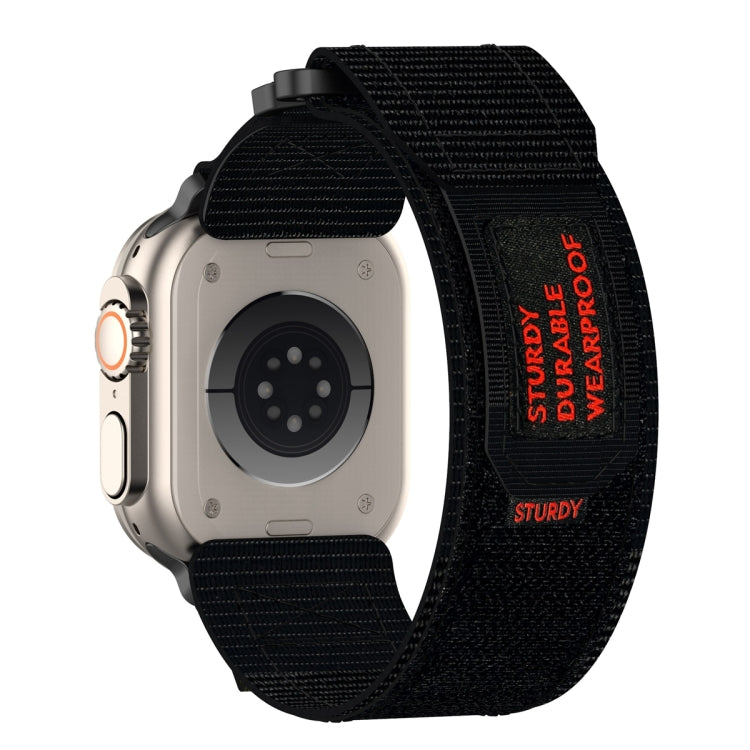 Lisslune | For Apple Watch Series 8 45mm Nylon Velcro Watch Band (Black)