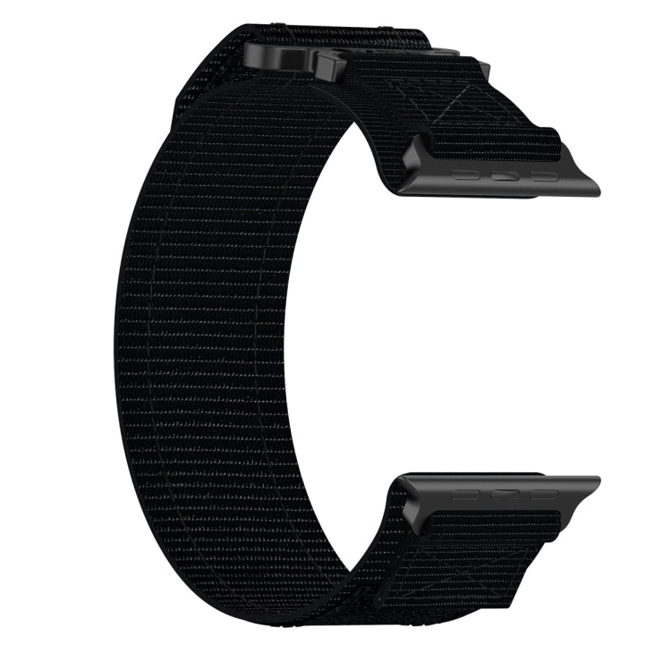 Lisslune | For Apple Watch Series 8 45mm Nylon Velcro Watch Band (Black)