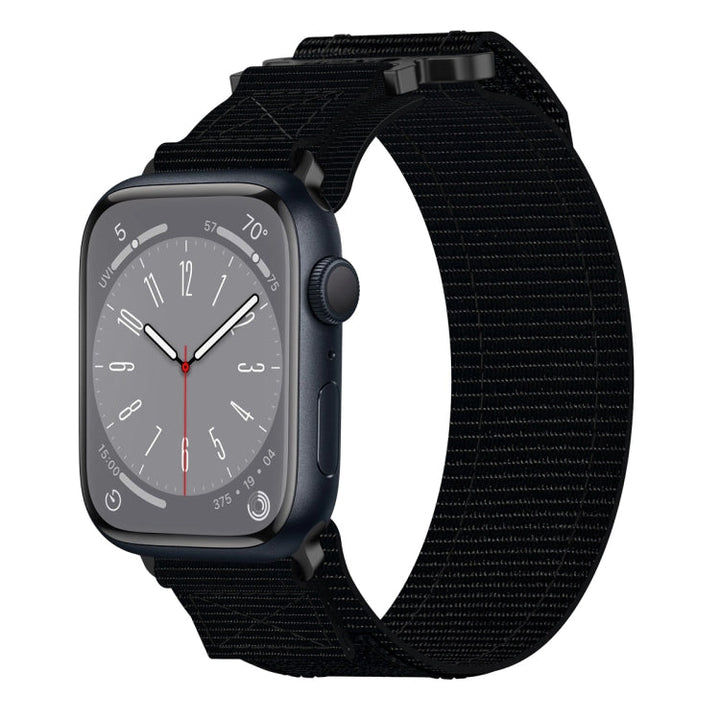 Lisslune | For Apple Watch Series 8 45mm Nylon Velcro Watch Band (Black)
