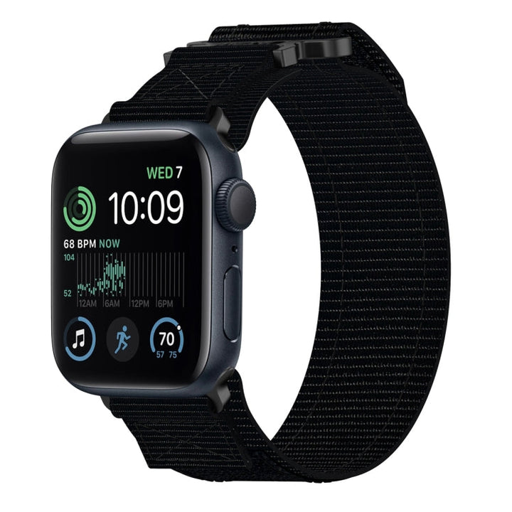 Lisslune | For Apple Watch SE 2022 40mm Nylon Velcro Strap (Black)