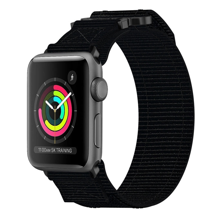 Lisslune | For Apple Watch Series 2 38mm Nylon Velcro Watch Band (Black)