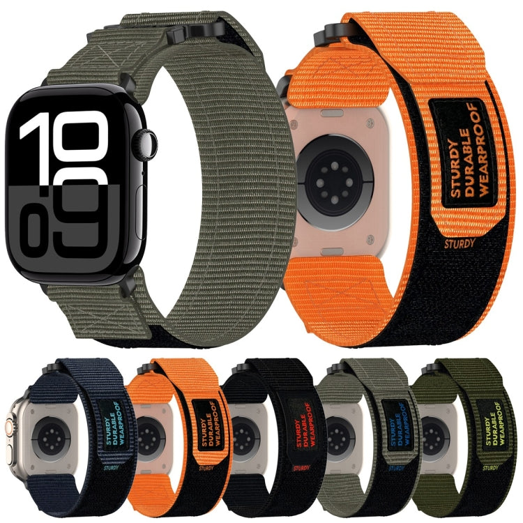 Lisslune | For Apple Watch Ultra 49mm Nylon Velcro Watch Band (Army Green)