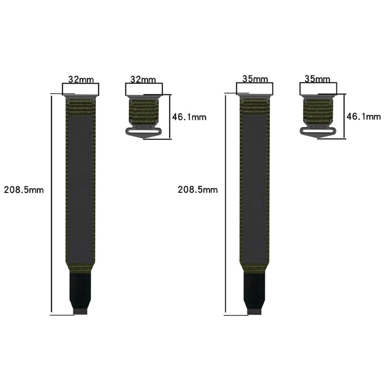 Lisslune | For Apple Watch Ultra 49mm Nylon Velcro Watch Band (Army Green)