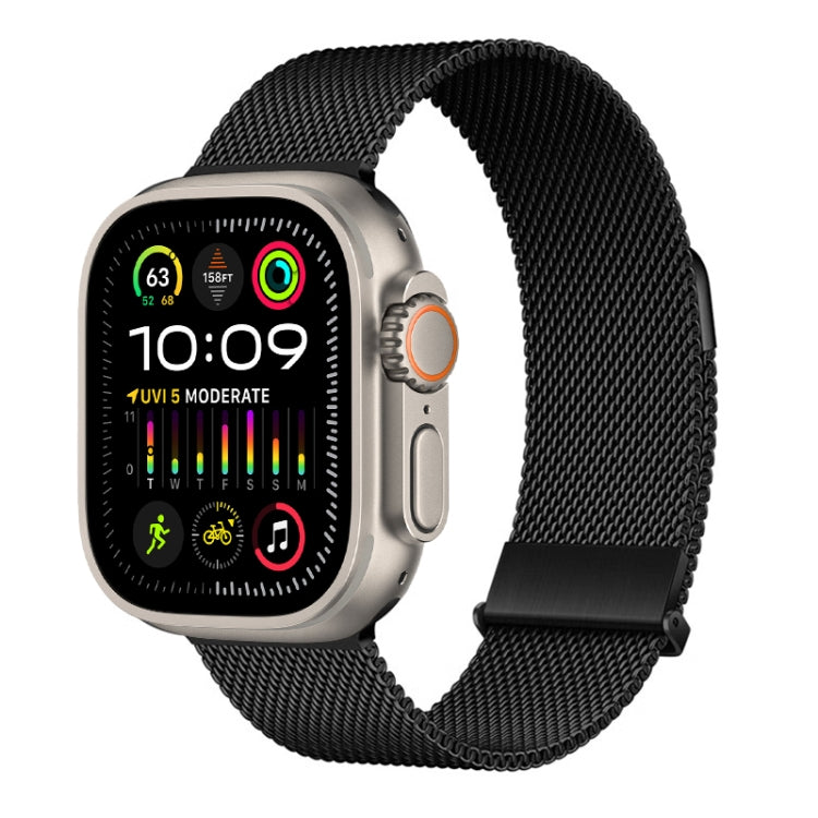 Lisslune | For Apple Watch Ultra 2 49mm ZGA Milanese Magnetic Metal Bracelet (Black)