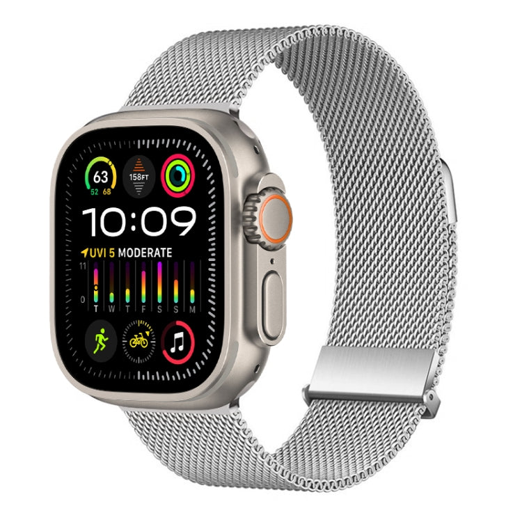 Lisslune | For Apple Watch Ultra 2 49mm ZGA Milanese Magnetic Metal Band (Silver)