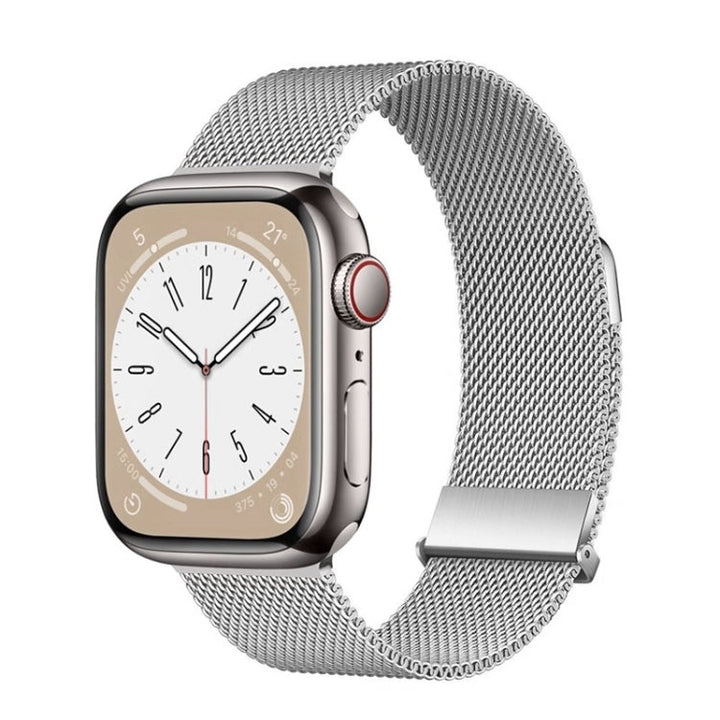 Lisslune | For Apple Watch SE 44mm ZGA Milanese Magnetic Metal Strap (Silver)