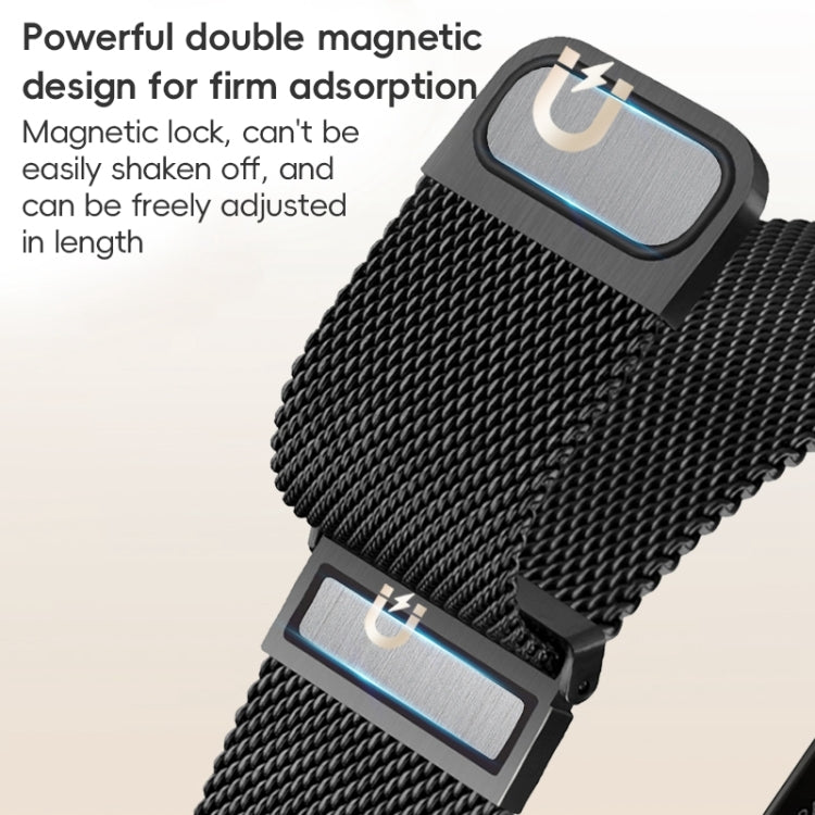 Lisslune | For Apple Watch 42mm ZGA Milanese Magnetic Metal Bracelet (Silver)