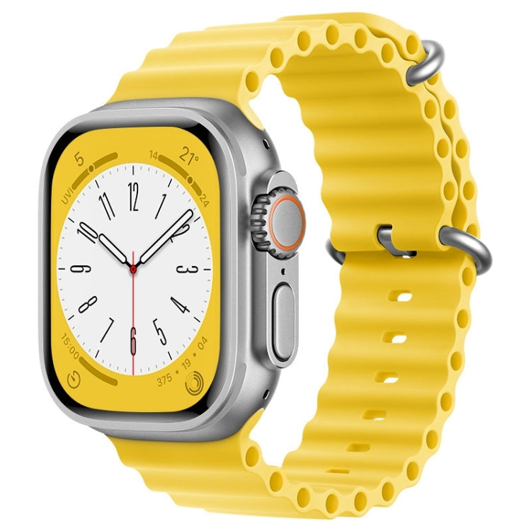 Lisslune | For Apple Watch Ultra 2 49mm ZGA Ocean Silicone Watch Band (Yellow)