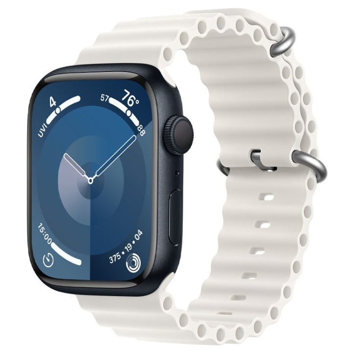 Lisslune | For Apple Watch Series 9 45 mm ZGA Ocean Silicone Strap (White)