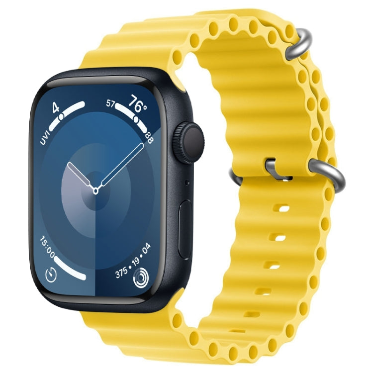 Lisslune | For Apple Watch Series 9 45mm ZGA Ocean Silicone Band (Yellow)