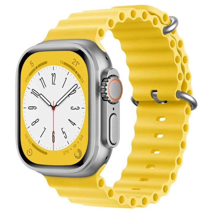 Lisslune | For Apple Watch Ultra 49mm ZGA Ocean Silicone Band (Yellow)