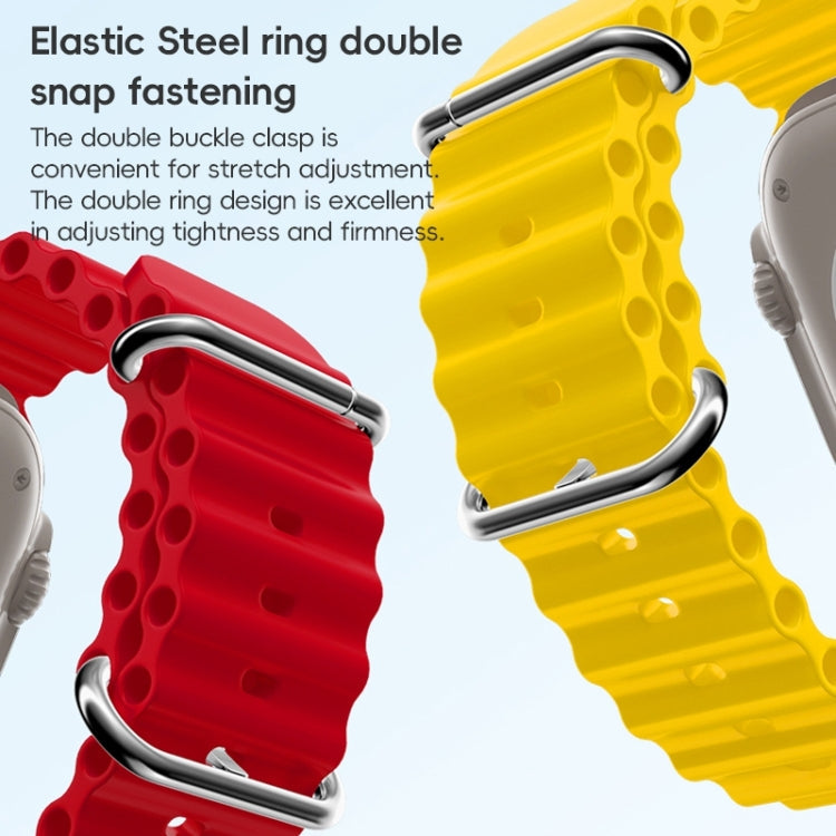 Lisslune | For Apple Watch Ultra 49mm ZGA Ocean Silicone Band (Yellow)