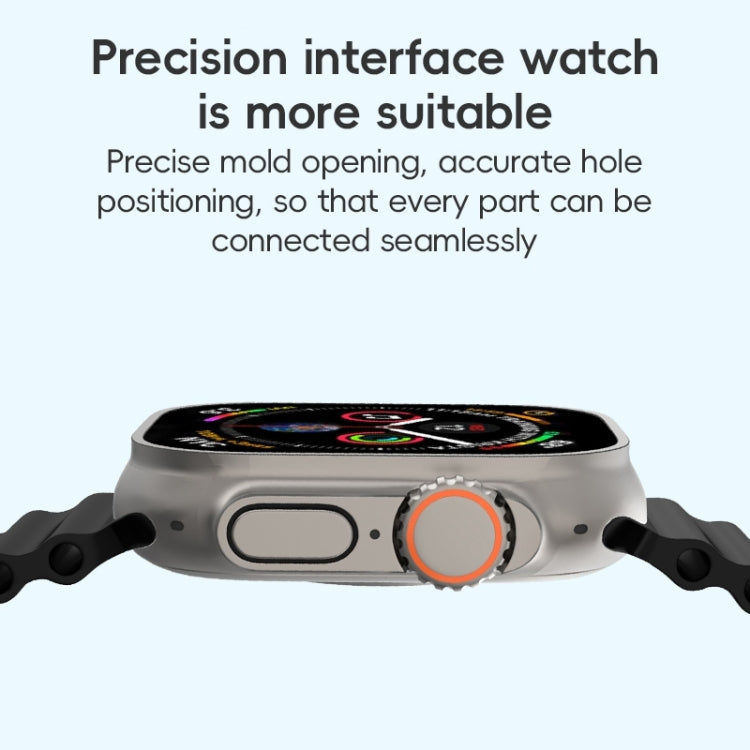 Lisslune | For Apple Watch Ultra 49mm ZGA Ocean Silicone Band (Black)