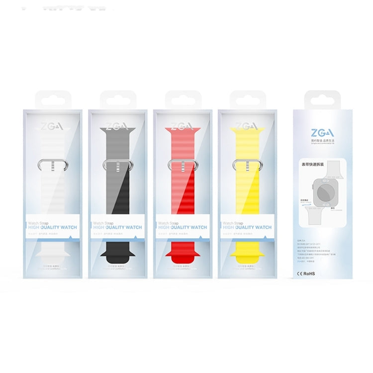 Lisslune | For Apple Watch Ultra 49mm ZGA Ocean Silicone Band (Yellow)