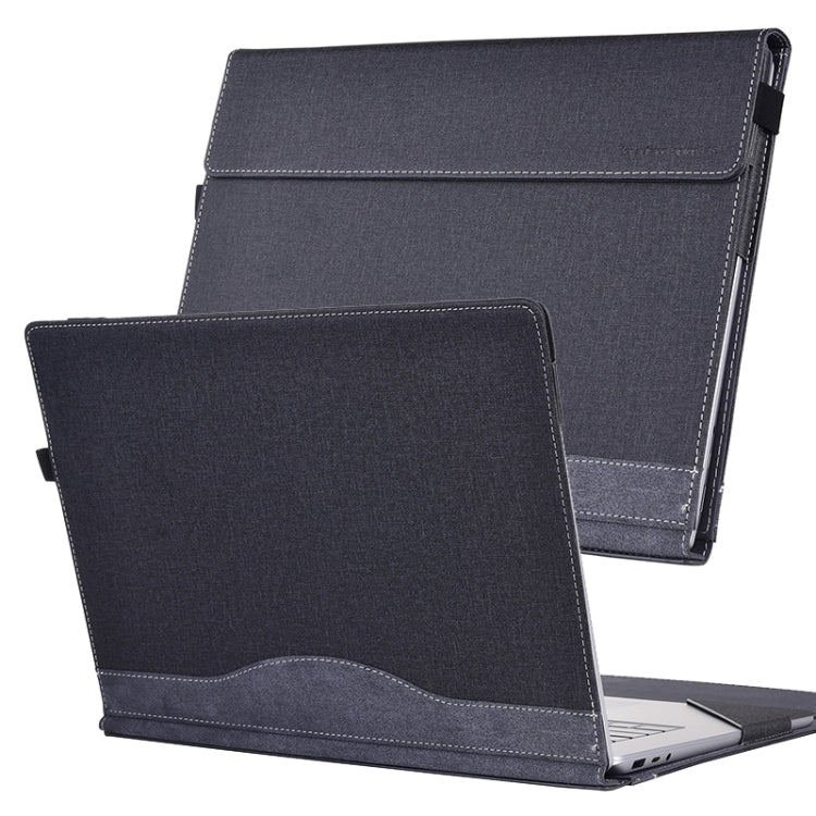 Lisslune | For Lenovo ThinkPad X1 Carbon Gen 11 Fabric Texture Laptop Leather Case (Black)