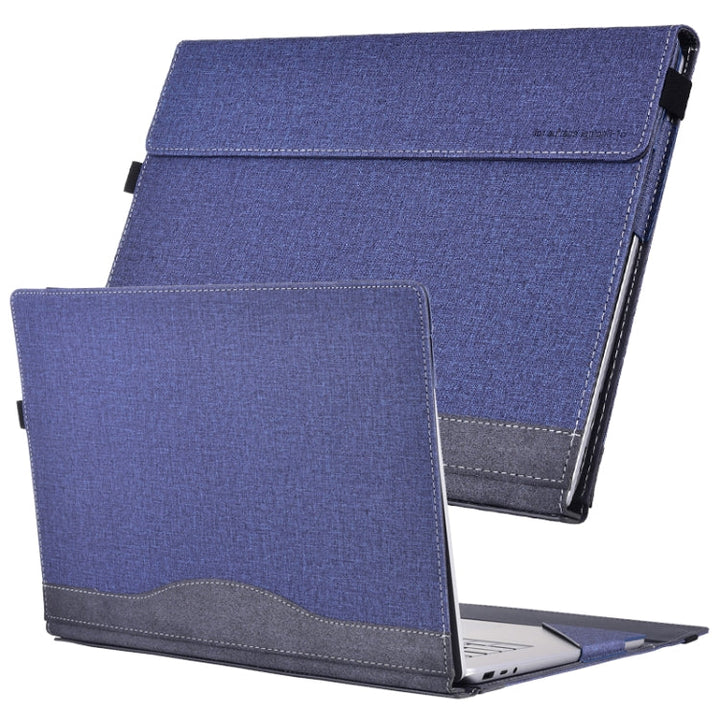 Lisslune | For Lenovo ThinkPad X1 Yoga Gen 5 Fabric Texture Laptop Leather Case (Dark Blue)