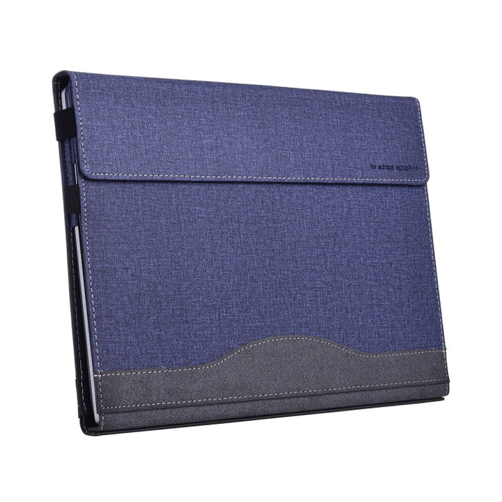 Lisslune | For Lenovo ThinkPad X1 Yoga Gen 5 Fabric Texture Laptop Leather Case (Dark Blue)