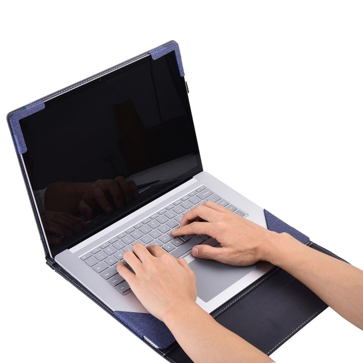 Lisslune | For Lenovo ThinkPad X1 Yoga Gen 5 Fabric Texture Laptop Leather Case (Dark Blue)