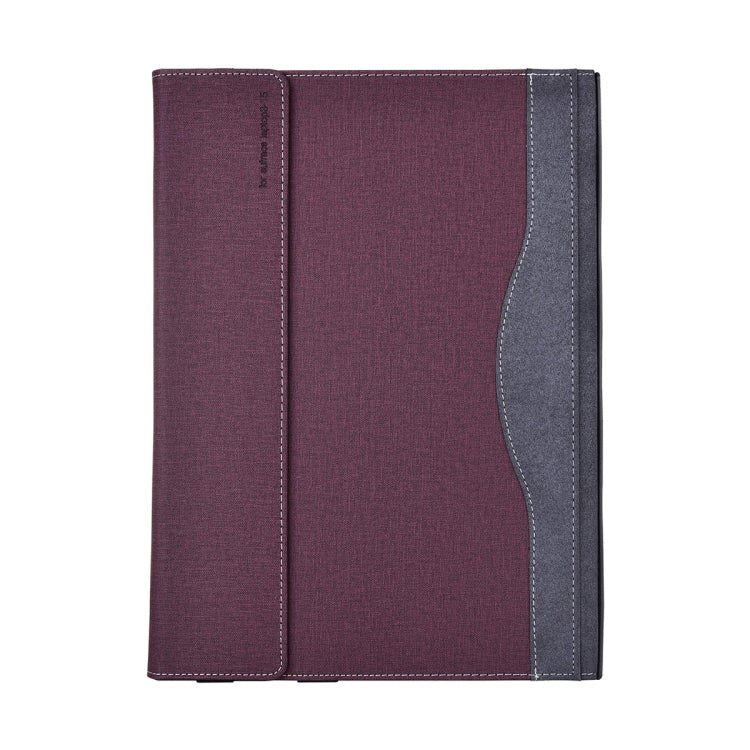 Lisslune | For Lenovo ThinkPad X1 Yoga Gen 6 Fabric Texture Laptop Leather Protective Case (Wine Red)