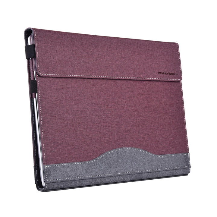 Lisslune | For Lenovo ThinkPad X1 Yoga Gen 6 Fabric Texture Laptop Leather Protective Case (Wine Red)