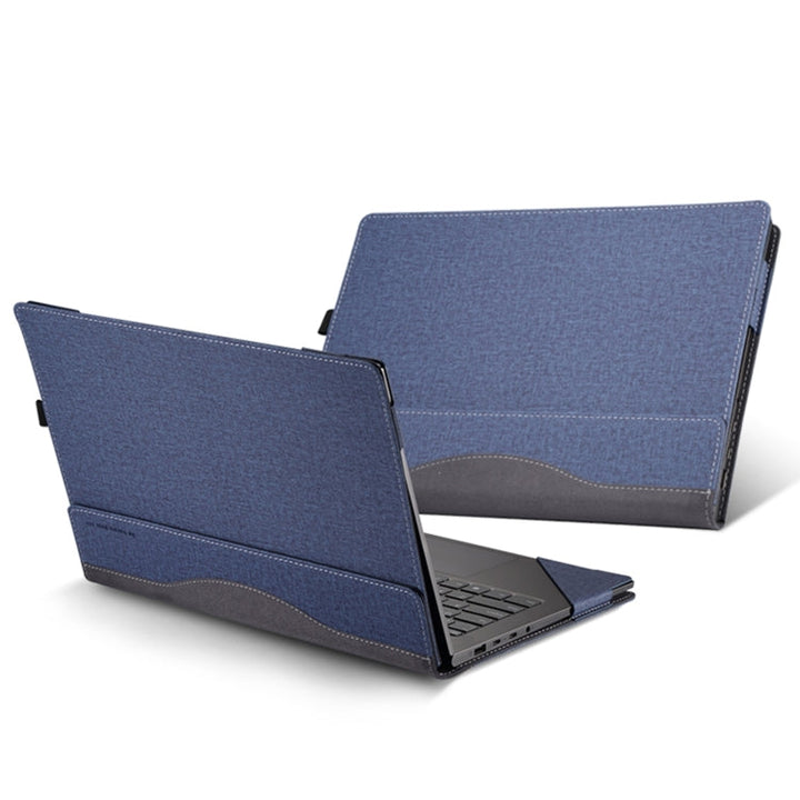 Lisslune | For HP Spectre X360 14 inch 14-eu / 14t-eu Leather Laptop Shockproof Protective Case (Dark Blue)