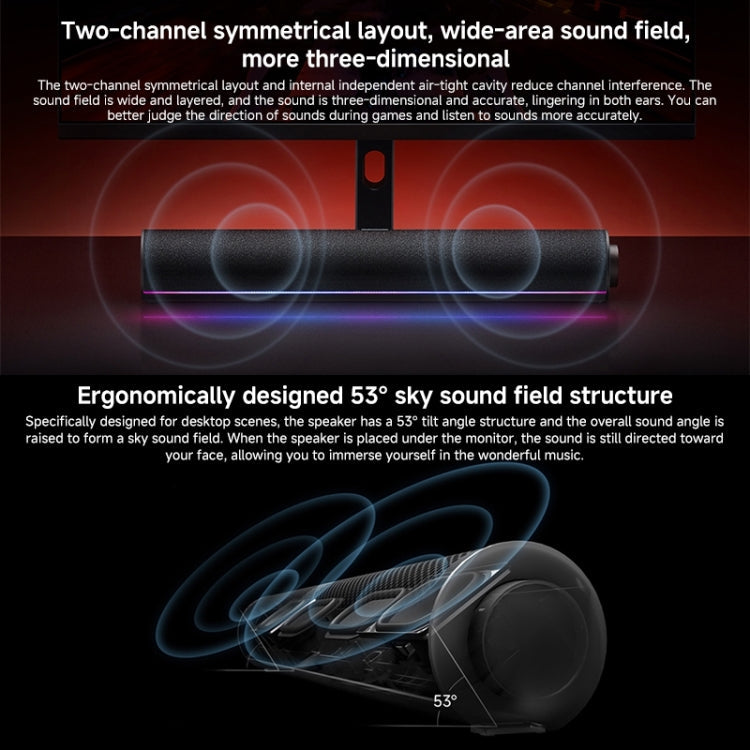 Lisslune | Xiaomi Redmi Computer Bluetooth Speaker with RGB Ambient Light (Black)