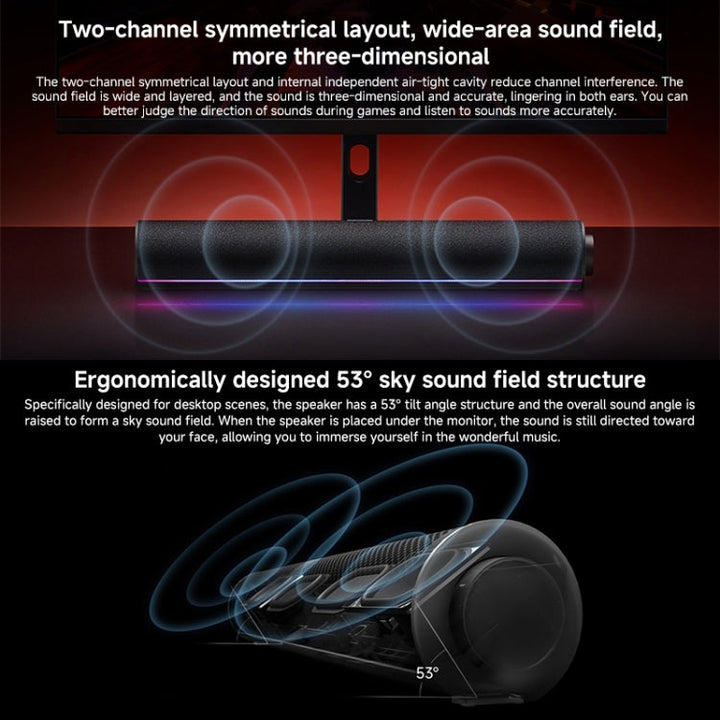 Lisslune | Xiaomi Redmi Computer Bluetooth Speaker with RGB Ambient Light (Black)
