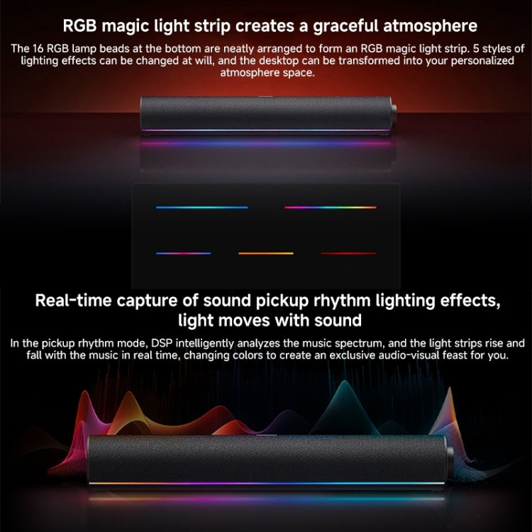 Lisslune | Xiaomi Redmi Computer Bluetooth Speaker with RGB Ambient Light (Black)