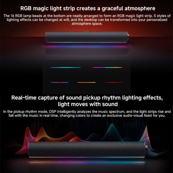 Lisslune | Xiaomi Redmi Computer Bluetooth Speaker with RGB Ambient Light (Black)